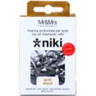 Mr & Mrs Fragrance Niki Gold Wood Car Air Freshener Refill