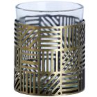 Yankee Candle Crosshatch Brass Üveg gyertyatartó fogadalmi gyertya alá