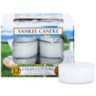 Yankee Candle Clean Cotton čajová sviečka 12 x 9,8 g