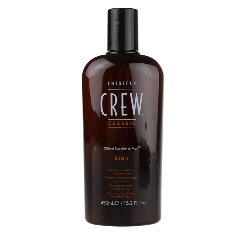 American Crew Classic 3-en-1 Shampooing Gel Douche 450 Ml - Nettoyant Parfumé Homme