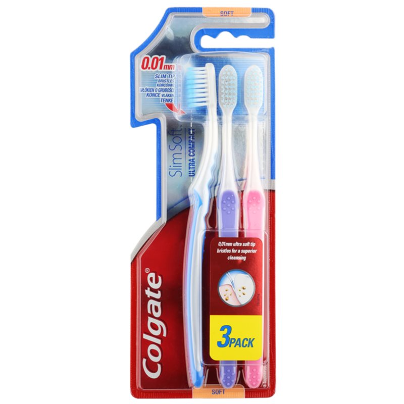 Colgate Slim Soft Ultra Compact Soft Toothbrushes 3 Pcs Uk