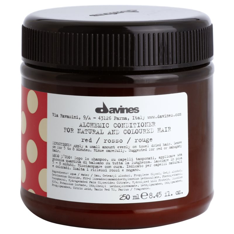 Davines Alchemic Red, Moisturizing Conditioner To Support Hair Color
