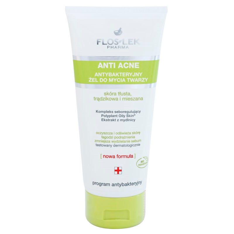FlosLek Pharma Anti Acne, Antibacterial Cleansing Gel ParabenFree
