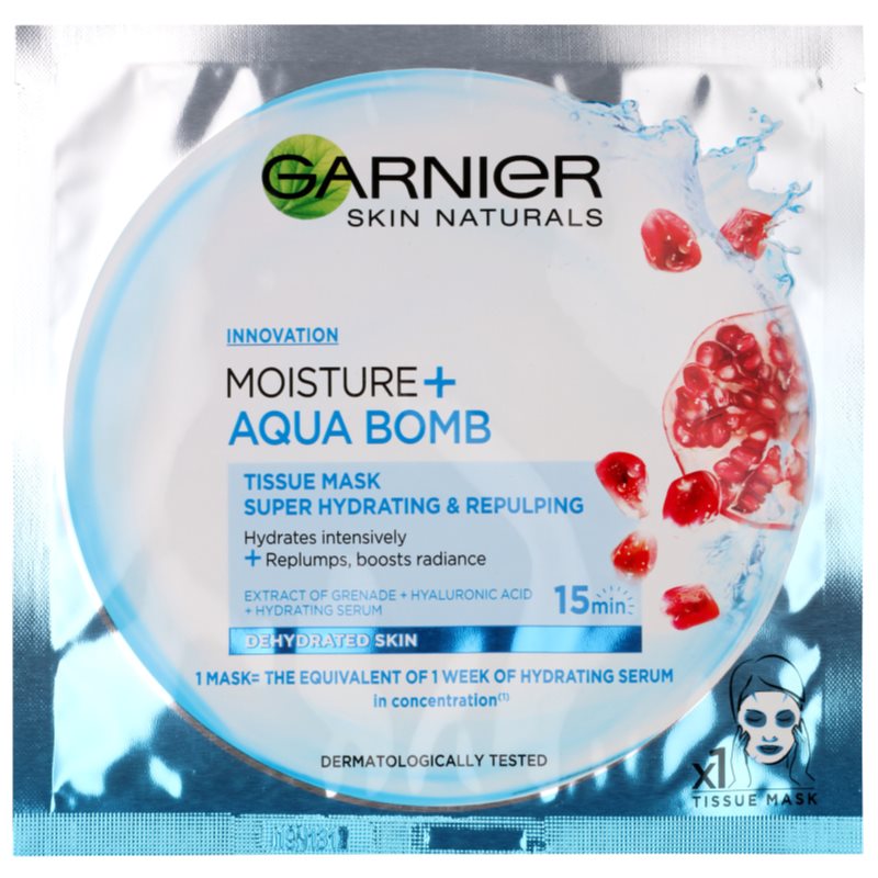Garnier Skin Naturals Moisture+Aqua Bomb, Super Hydrating Plumping ...
