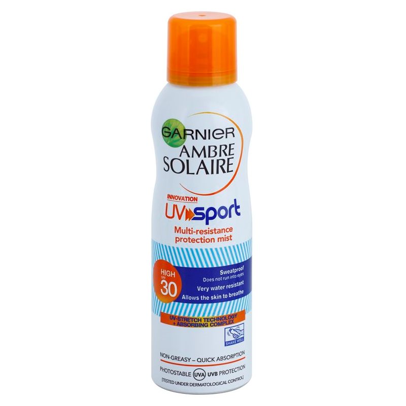 Garnier Ambre Solaire UV Sport, Sunscreen Spray for Athletes SPF 30 ...