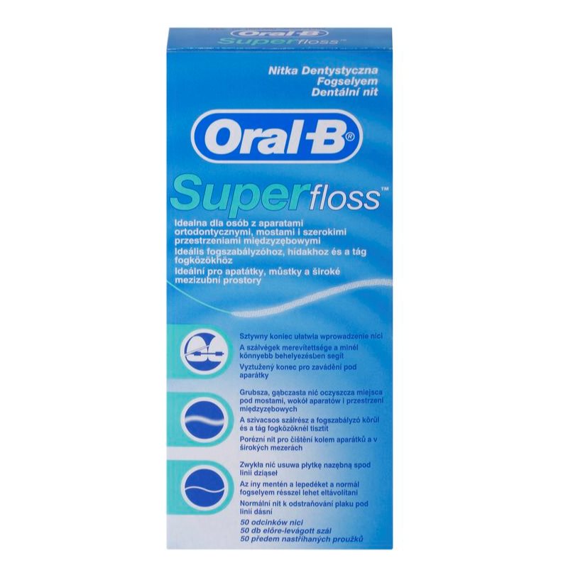 ORAL B SUPER FLOSS Dental Floss On Braces And Implants | Notino.co.uk