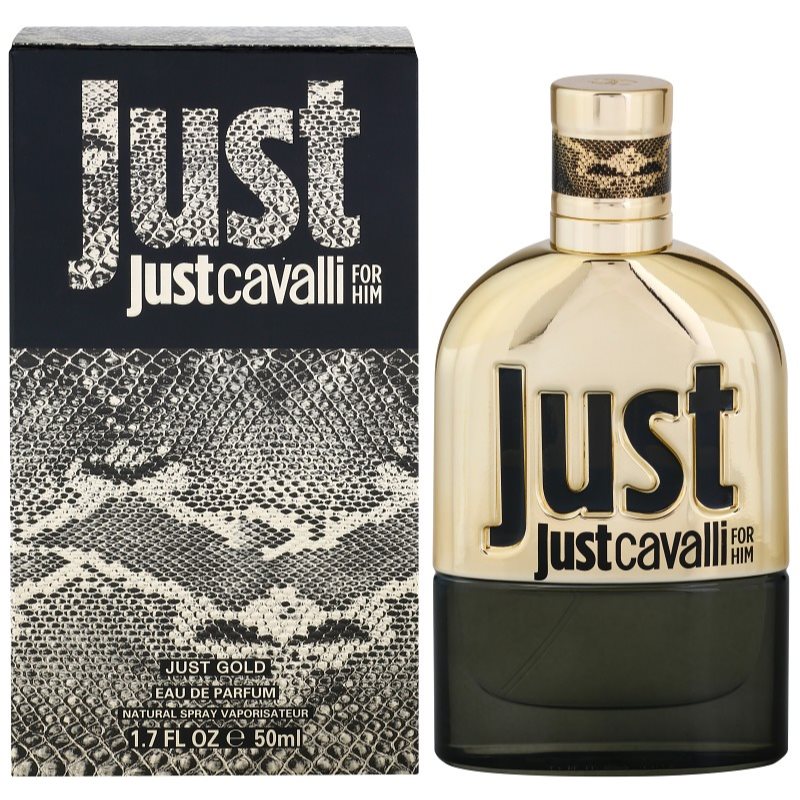 Roberto Cavalli Just Cavalli Gold For Him Eau De Parfum – 50 Ml, Intensiver Herrenduft