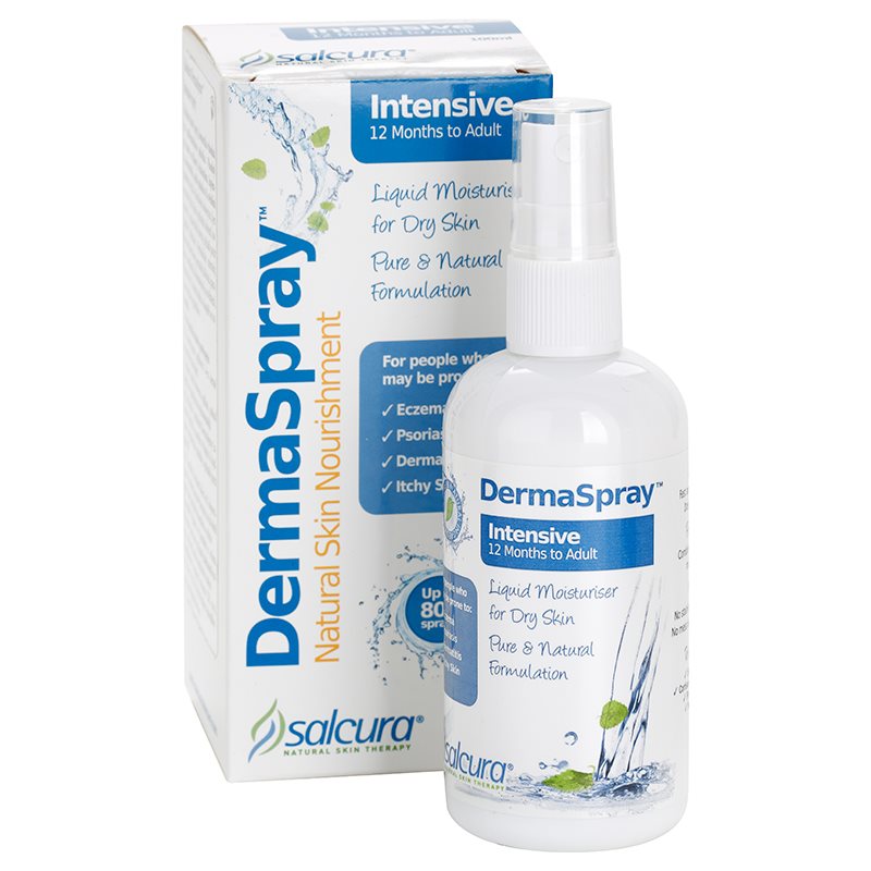 Salcura DermaSpray Intensive, Spray für trockene und juckende Haut die zu Schuppenflechte neigt