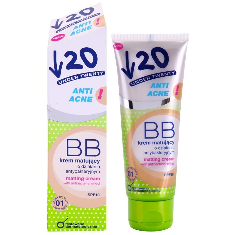 Under Twenty ANTI! ACNE, Antibacterial Mattifying BB Cream SPF 10 ...