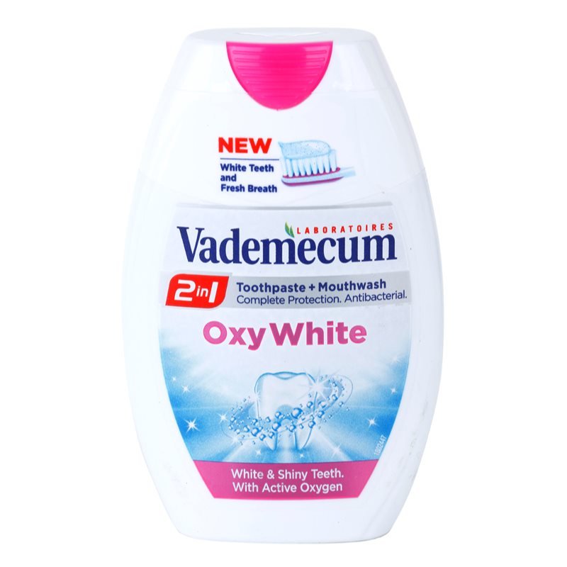 VADEMECUM 2 IN1 OXY WHITE Toothpaste + Mouthwash In One noti