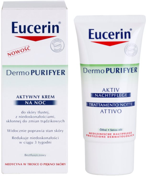 Eucerin Dermo Purifyer, Moisturizing Night Cream For Oily And ...