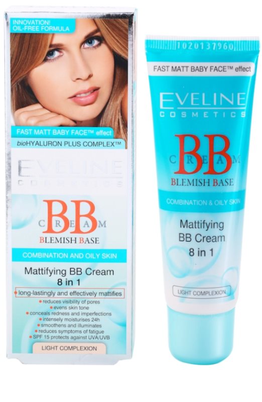 EVELINE COSMETICS BB CREAM crema BB matificante 8 en 1 | notino.es