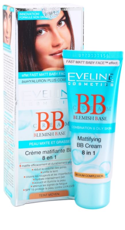 EVELINE COSMETICS BB CREAM crema BB matificante 8 en 1 | notino.es