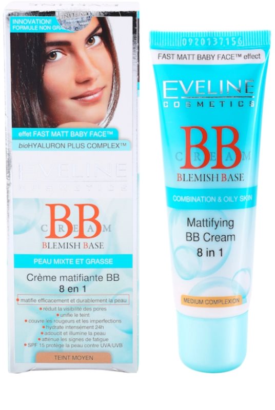 EVELINE COSMETICS BB CREAM crema BB matificante 8 en 1 | notino.es