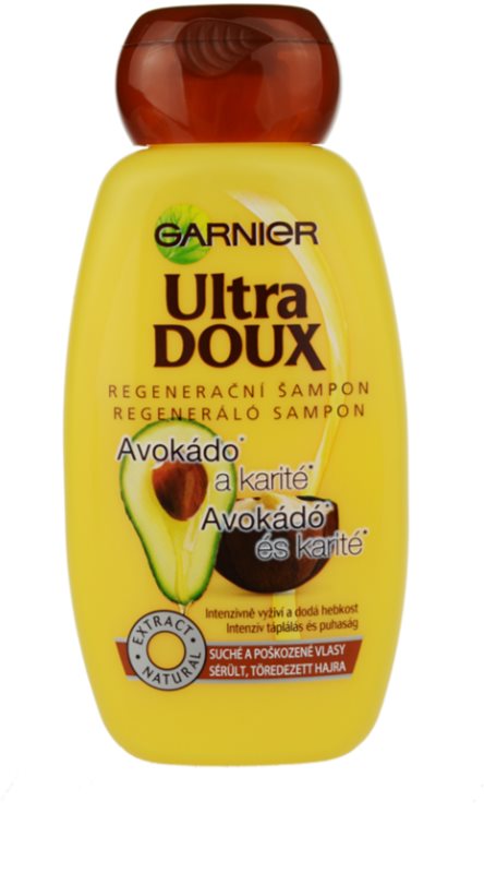 Garnier Ultra Doux, shampoing régénérant pour cheveux secs et abîmés ...