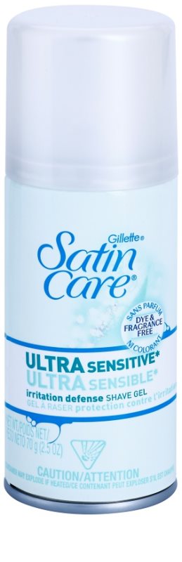 GILLETTE SATIN CARE ULTRA SENSITIVE Shaving Gel For Women ...