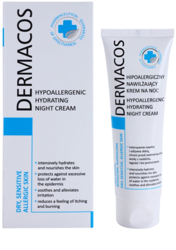 Ideepharm Dermacos Dry Sensitive Allergic Skin, Hypoallergenic Night