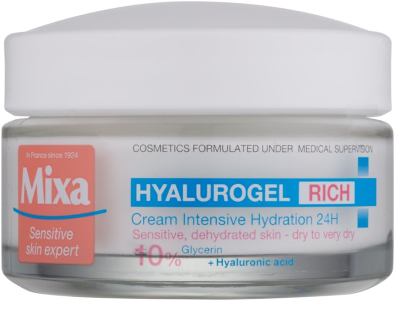 MIXA Hyalurogel Rich, crème de jour hydratante intense à l'acide ...